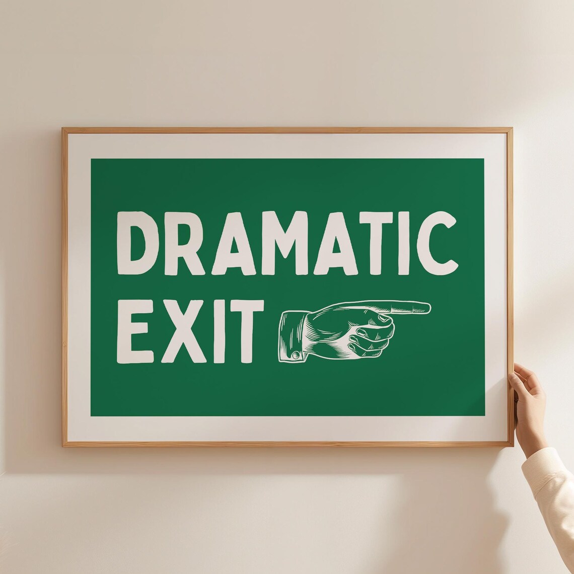 Dramatic Exit Hallway Typography Art Print