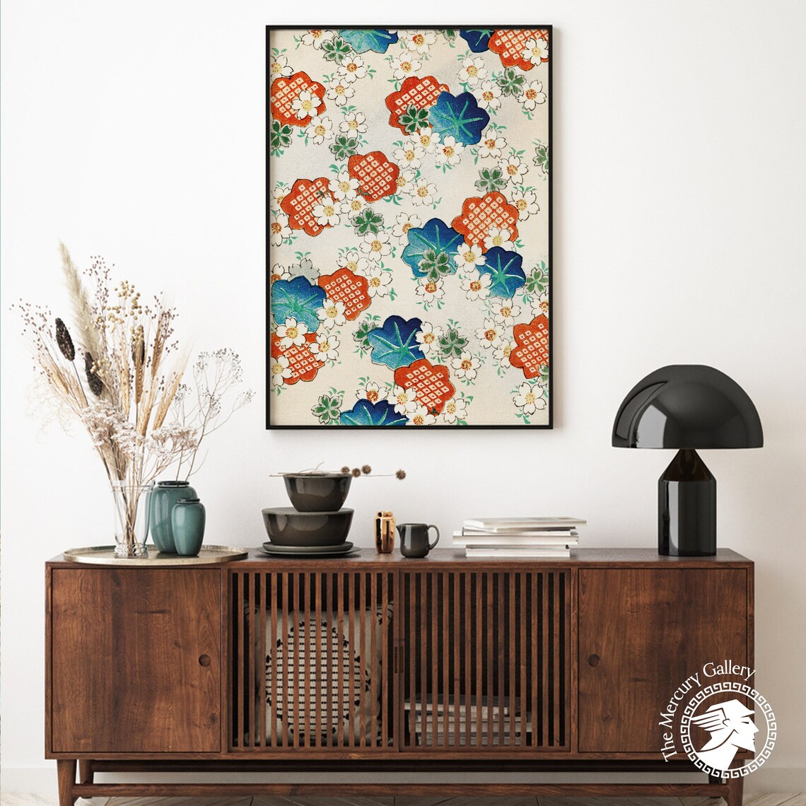 Bijutsu Sekai Floral Pattern Vintage Art Print - Image 6