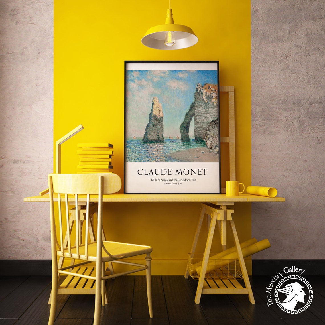 Cloude Monet Poster The Rock Needle And The Porte Daval Monet Paintings Fine Art Print Living Room Decor Gift Idea - Image 5