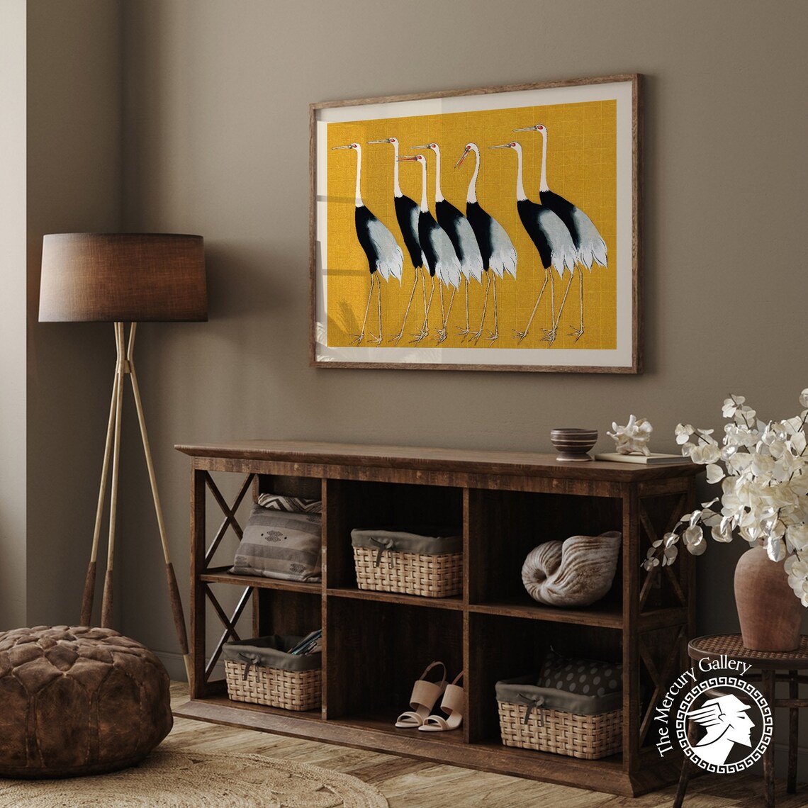 Yellow Crane Ogata Korin Vintage Birds Art Print - Image 2