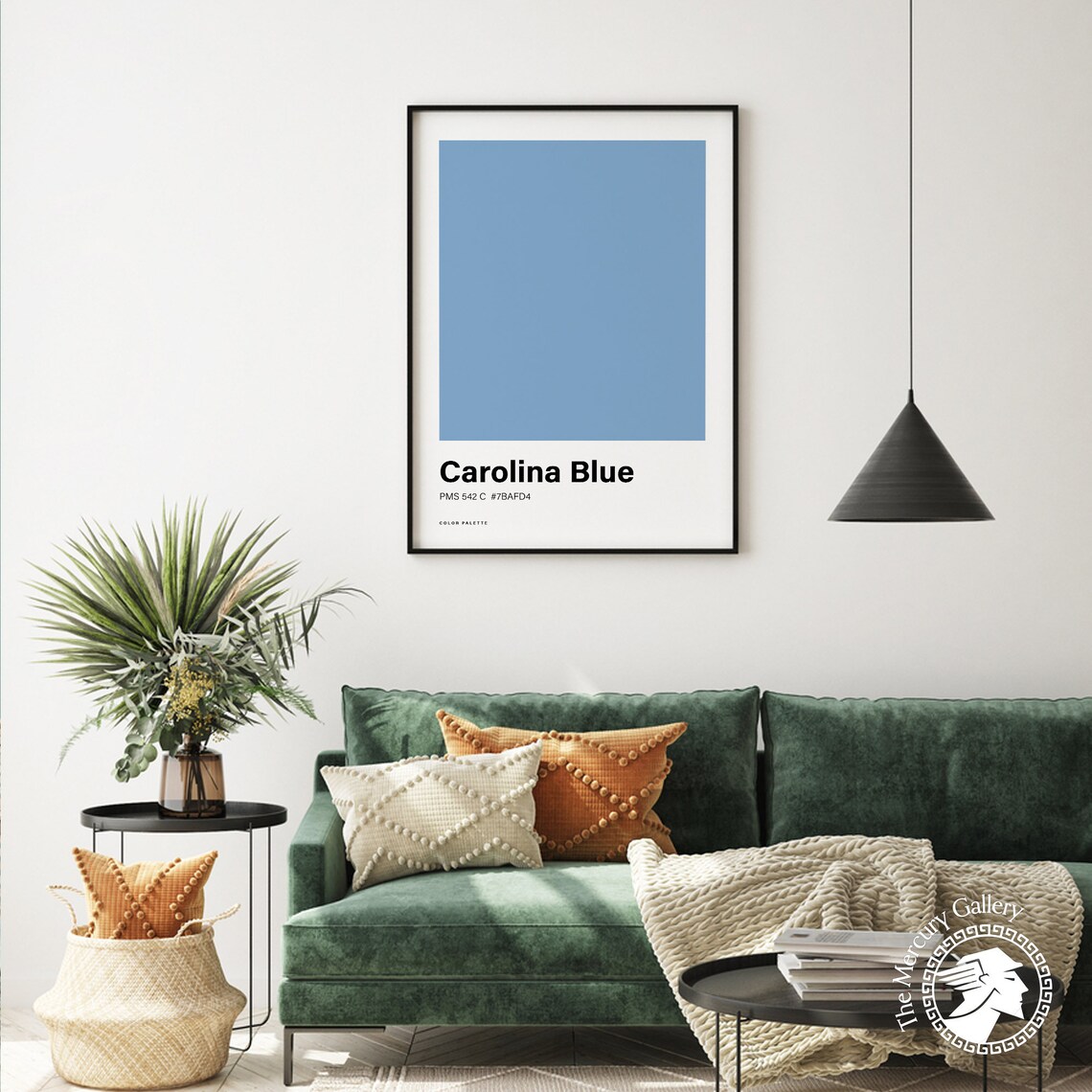 Carolina Blue Color Palette Swatch Minimalist Nordic Wall Art Poster - Image 4