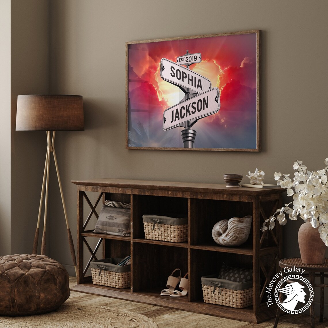 Personalized Name Intersection Sign, Valentine Gift - Image 2