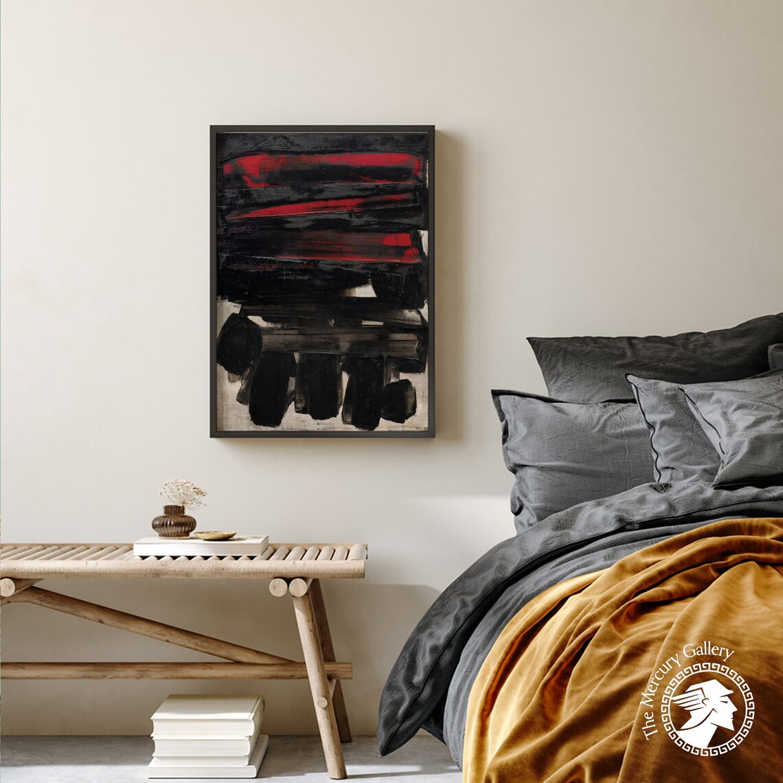 Pierre Soulages Museum Abstract Art Print - Image 2