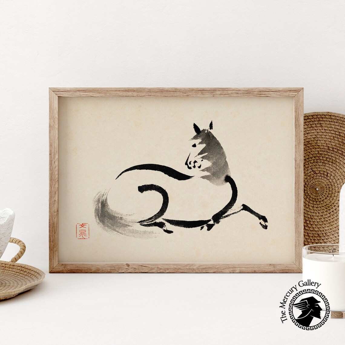 Japanese Brush Horse Vintage Animal Art Print - Image 6