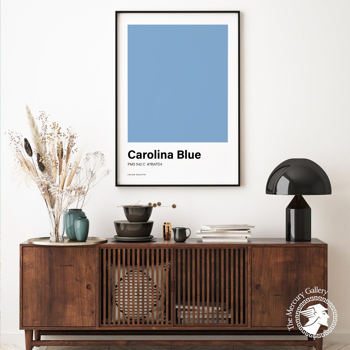 Carolina Blue Color Palette Swatch Minimalist Nordic Wall Art Poster - Image 6