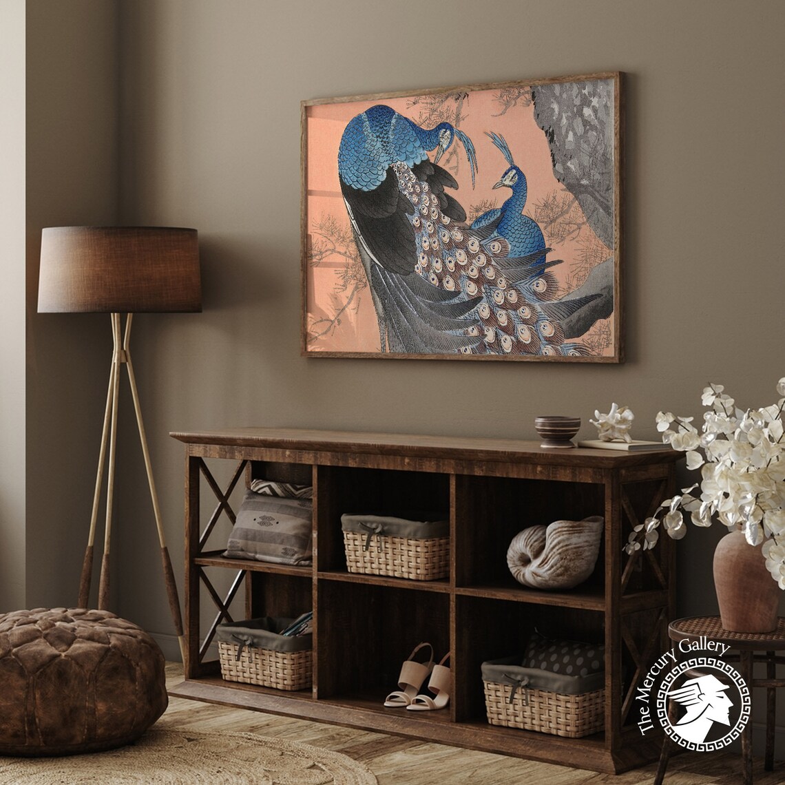Ohara Koson Peacocks On Tree Branch Art Print - Image 2
