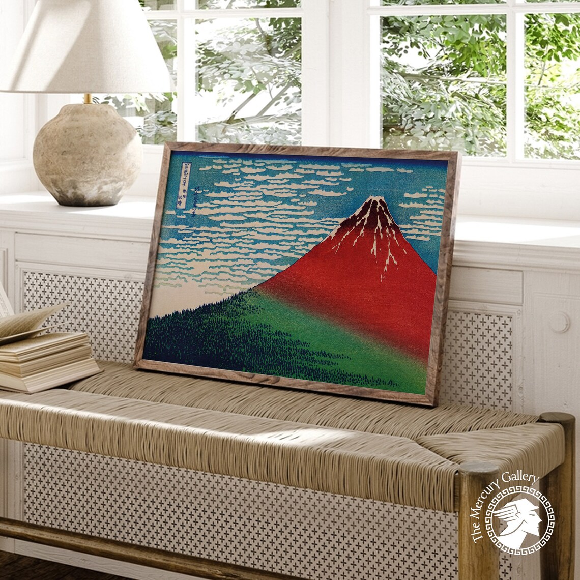 Hokusai Red Fuji Fine Wind Clear Morning Mount Fuji Woodblock Poster - Image 4