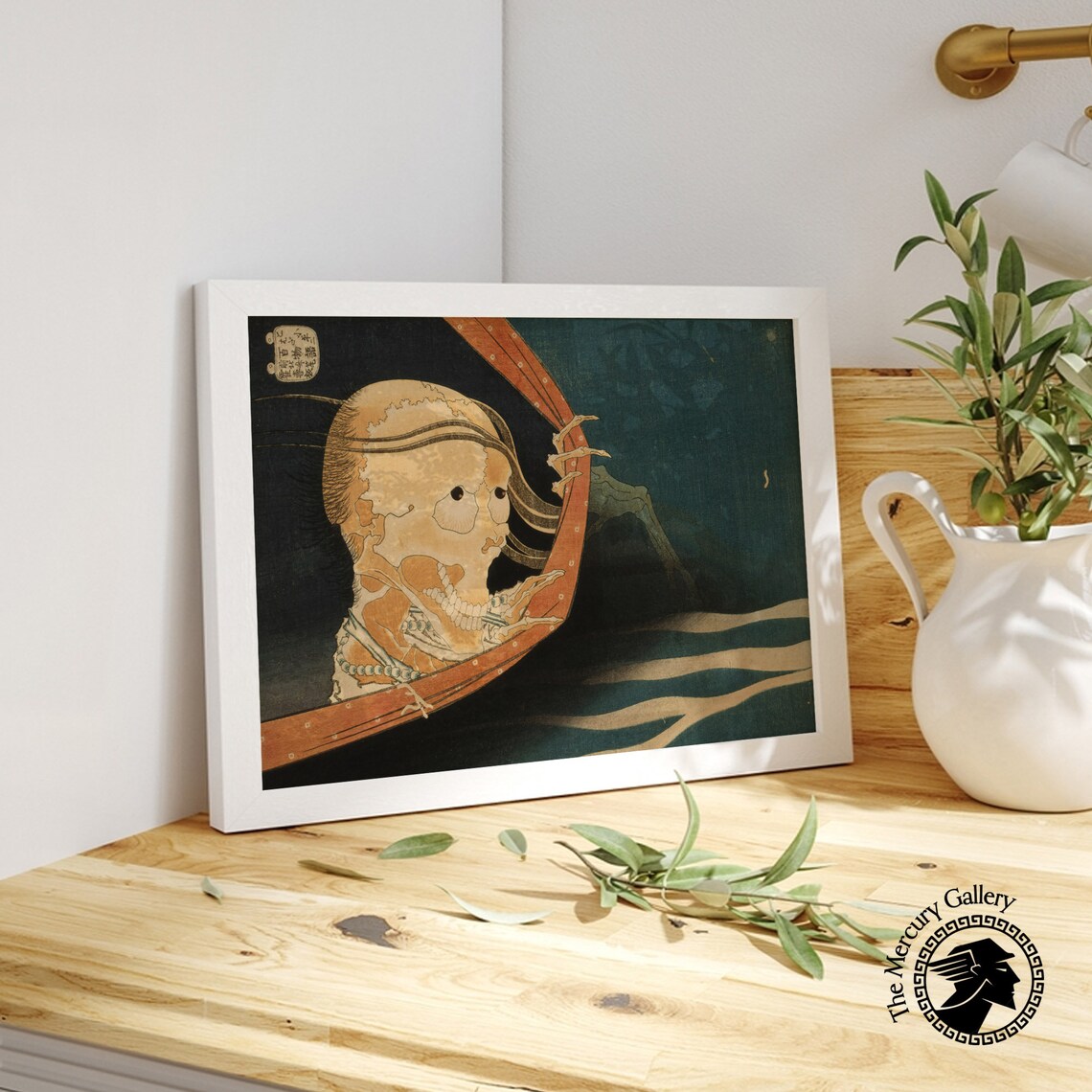 Hokusai Ghost of Kohada Koheiji Japanese Horror Woodblock Art Poster - Image 2