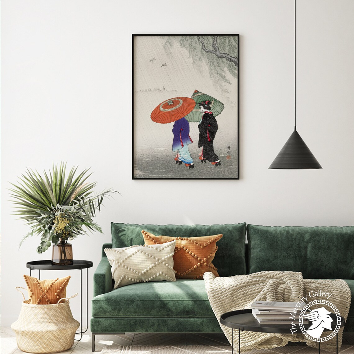 Ohara Koson Vintage Poster Print, Two Women in the Rain - Image 4