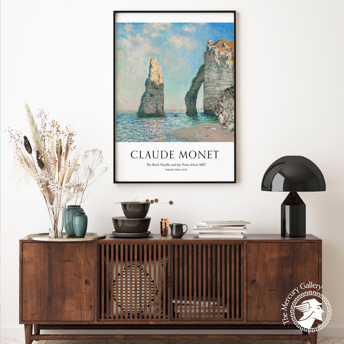 Claude Monet Rock Needle Porte d'Aval 1885 Etretat Cliffs Poster - Image 3