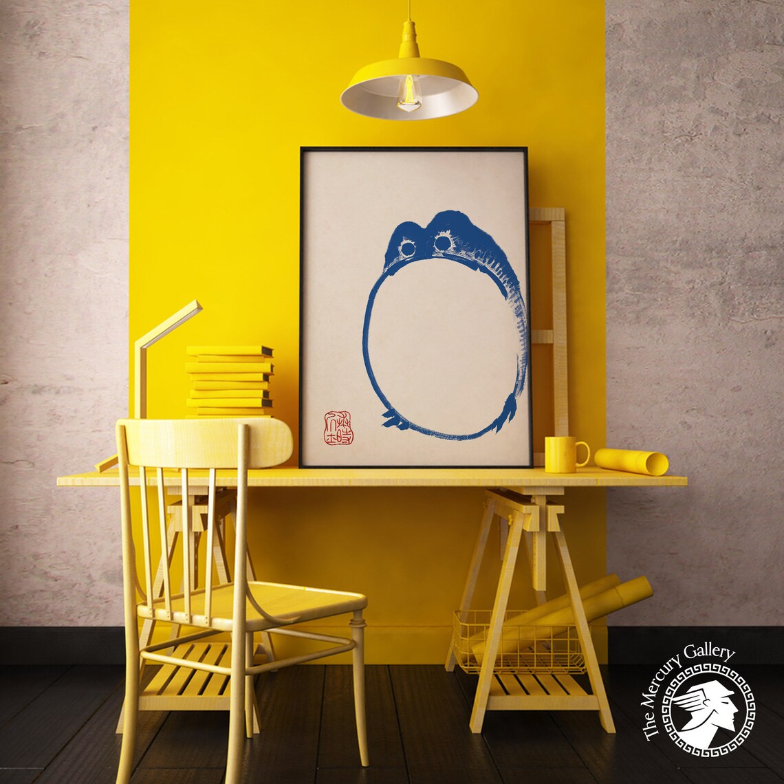 Blue Frog Matsumoto Hoji Vintage Art Print - Image 5