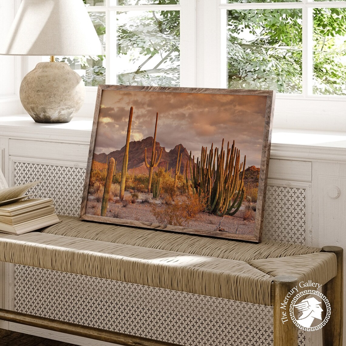 Vintage Desert Landscape Art Print, Southwestern Decor - Image 4