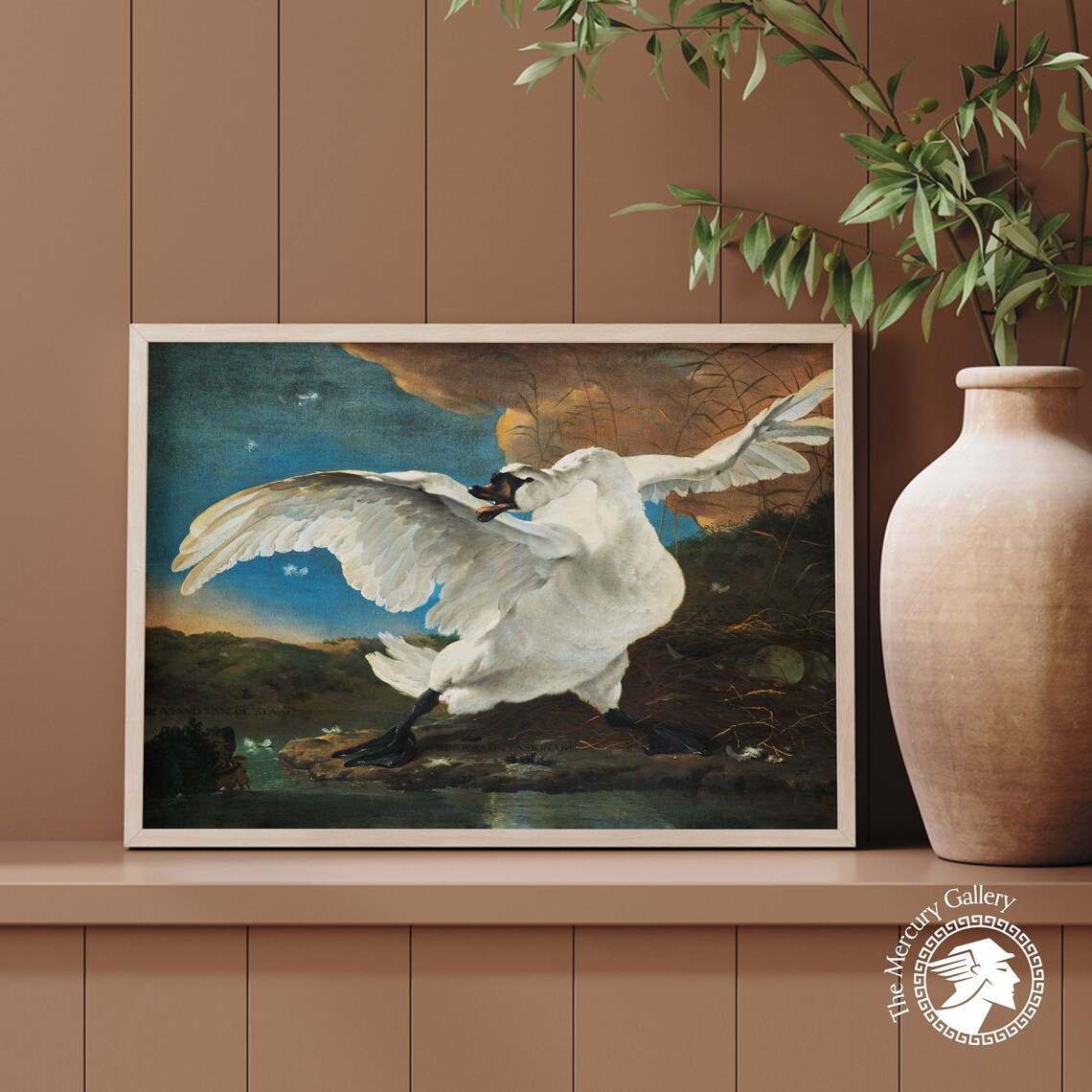 Jan Asselijn The Threatened Swan Defending Nest 1650 Baroque Art Print