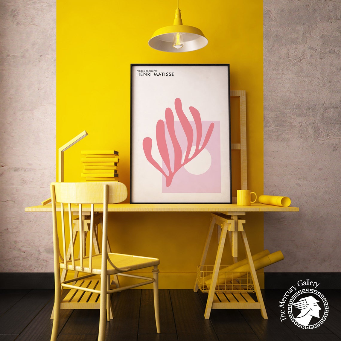 Henri Matisse Pink Coral Cut Out Abstract Exhibition Poster Wall Print - Image 5