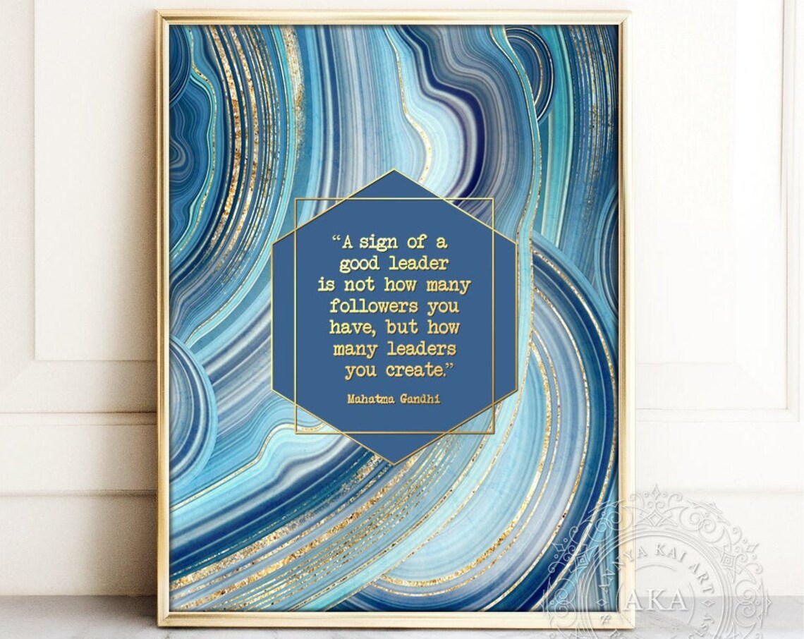 Mahatma Gandhi Quote Art Print, Mentor Appreciation Gift