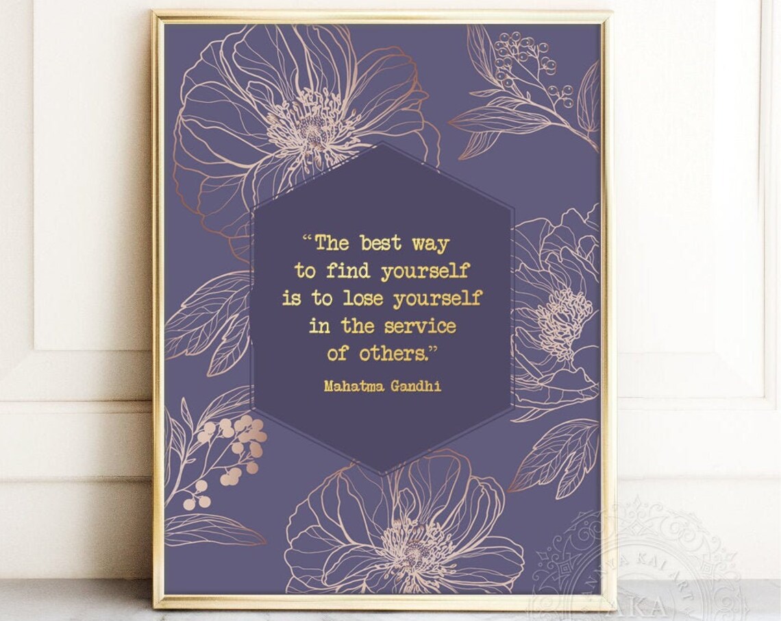 Botanical Gold Print, Social Worker Office Decor