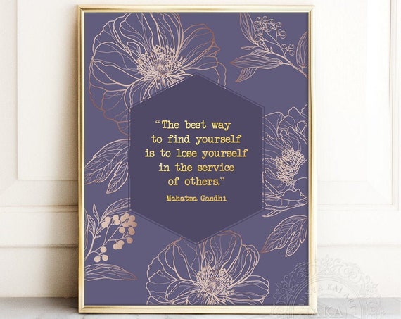 Botanical Gold Print, Social Worker Office Decor