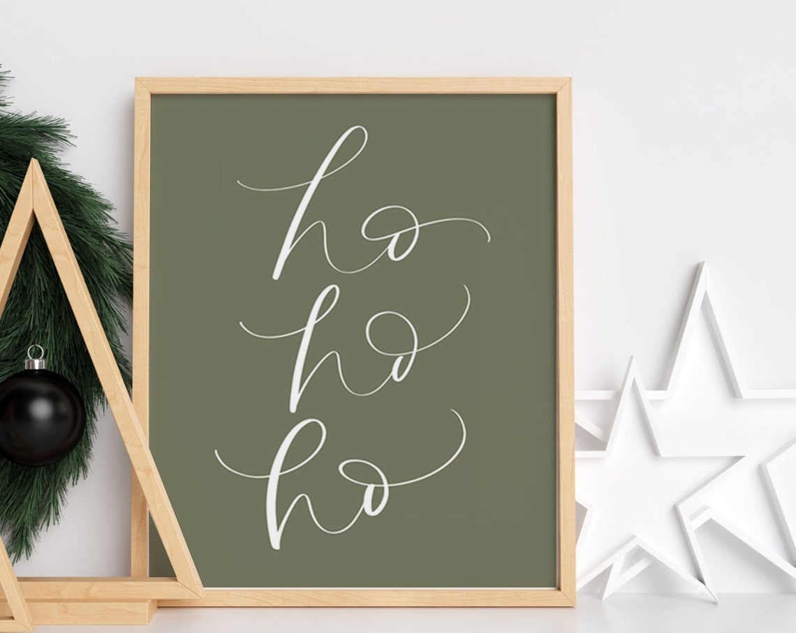 Christmas Boho Sign Holiday Art Print