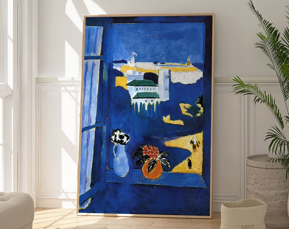 Matisse Window At Tangier Print Henri Matisse Blue Moroccan Art Poster