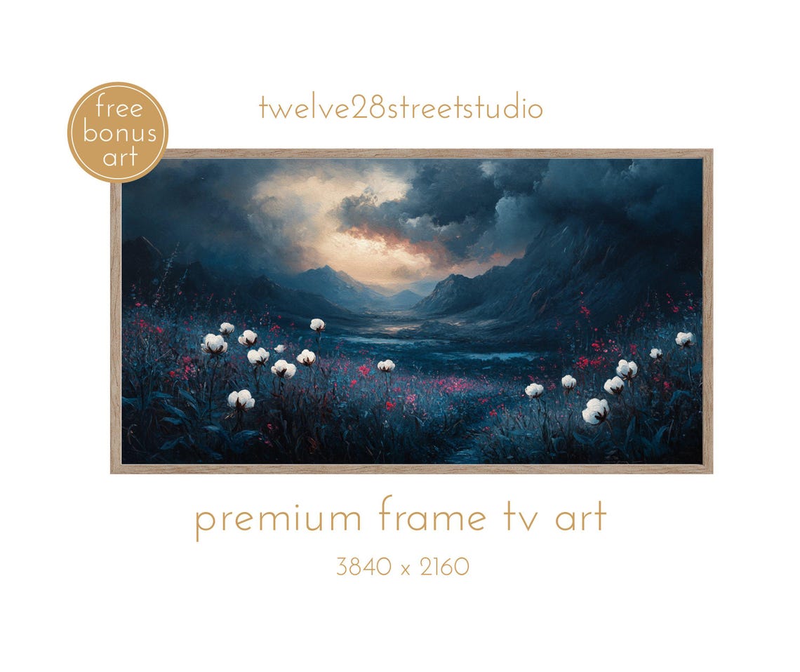 Dark Academia Floral Moody Cotton Frame Tv Art Artwork For The Frame Tv Frame Tv Art Instant File