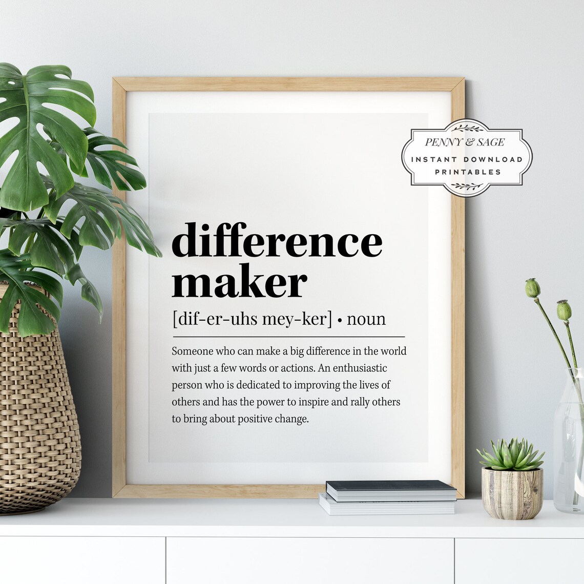 Difference Maker Definition Quote Art Print