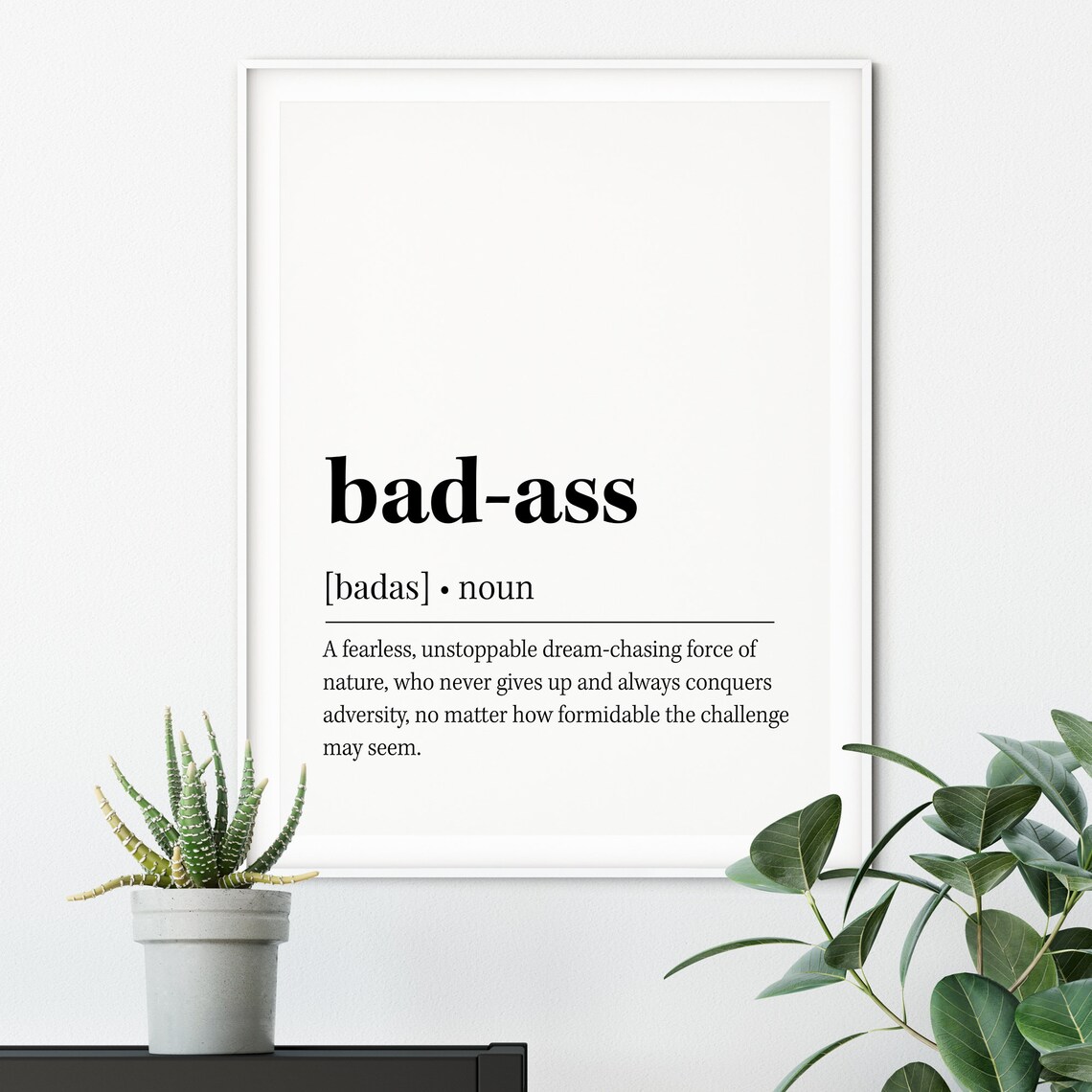 Badass Definition Quote Decor, Funny Office Art Print - Image 2