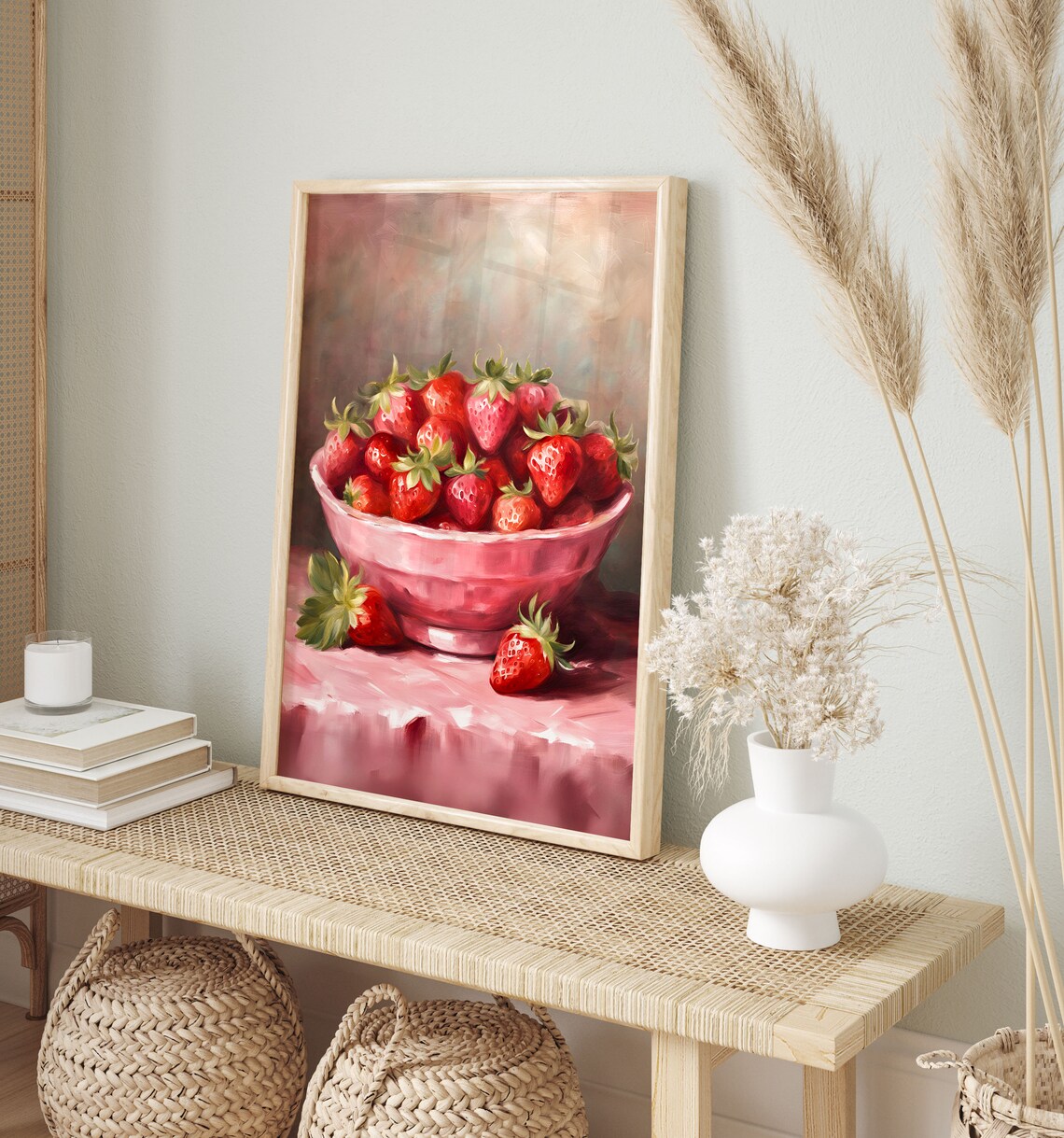 Strawberry Vintage Poster for Rustic Kitchen Decor - Image 2