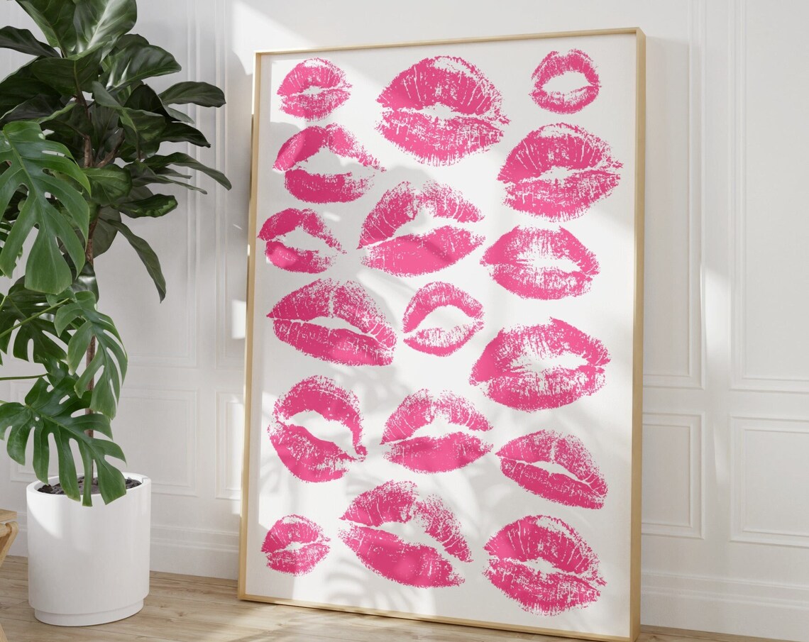 Kiss Lips Fashion Wall Art, Trendy Poster - Image 3