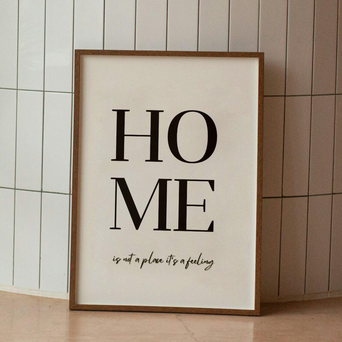 Home Typography Poster, Minimalist Quote Art Print