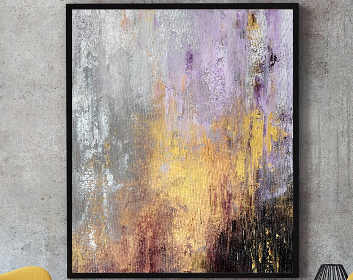 Textured Abstract Painting, Oversize Modern Wall Art Print