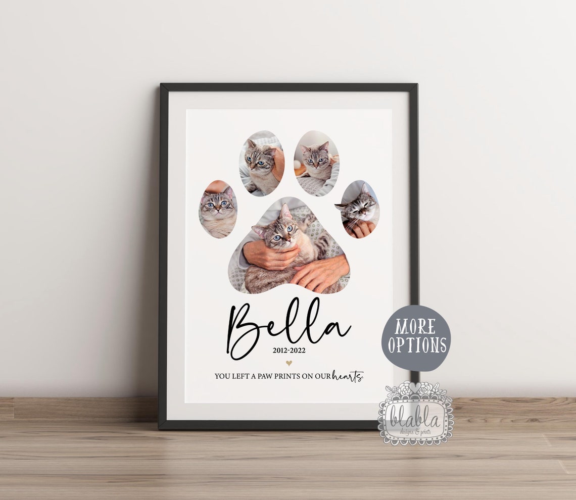Beloved Paw Photo Collage Pet Memorial Remembrance Keepsake Poster - Image 2