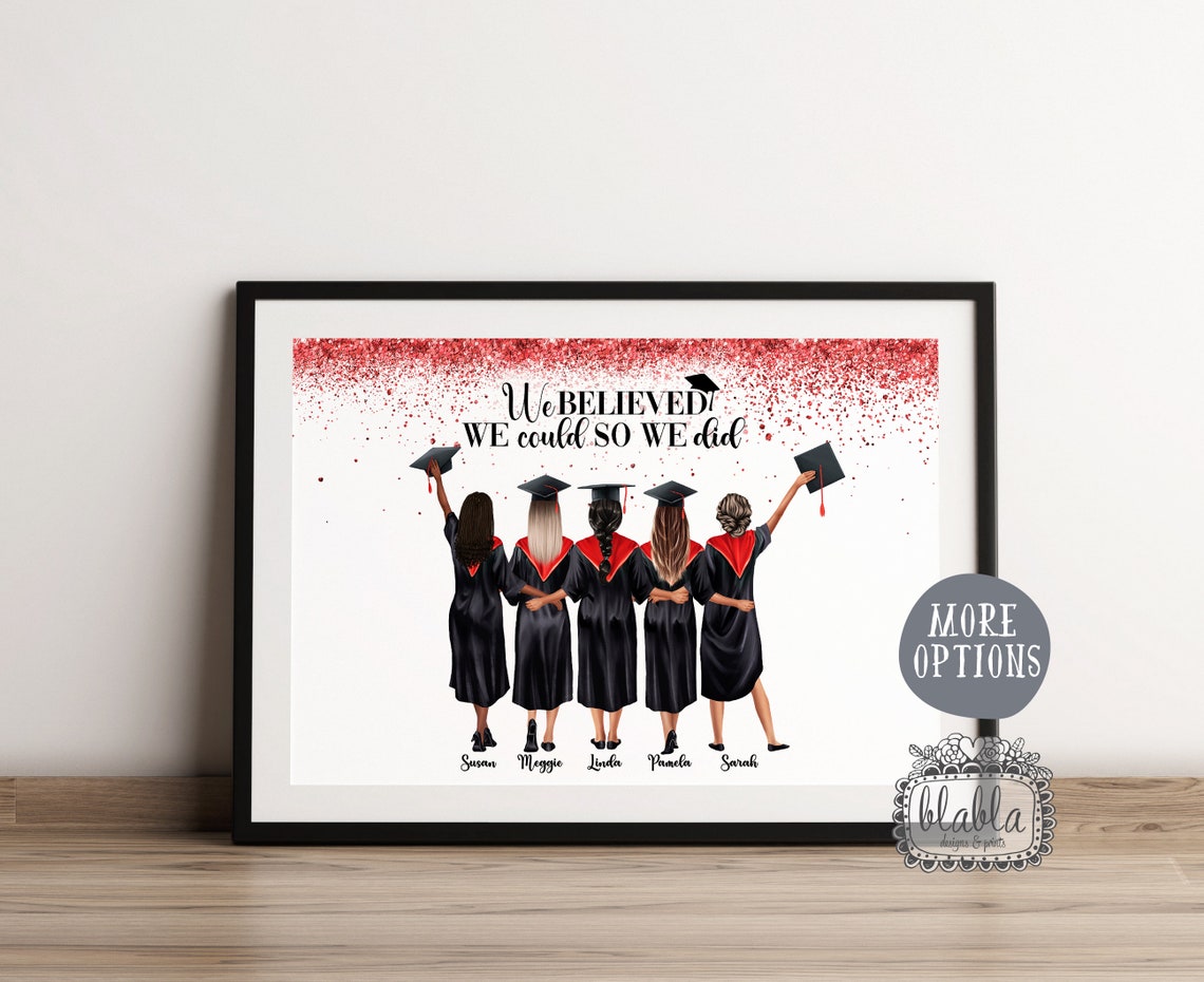 Personalised Graduation Friends Gift Best Friends Gift Unique College Graduation Gift School University Gift For Her Bestie - Image 2
