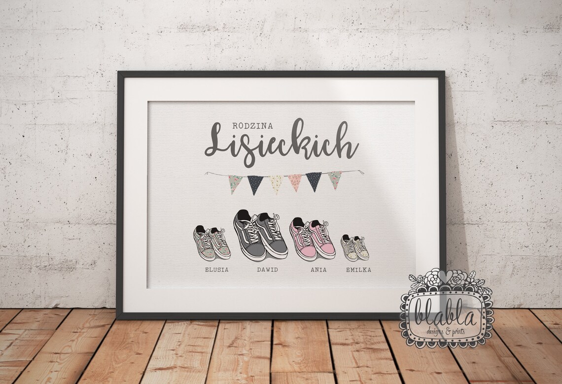 Personalized Trainers Family Poster, Custom Wall Art Print - Image 2
