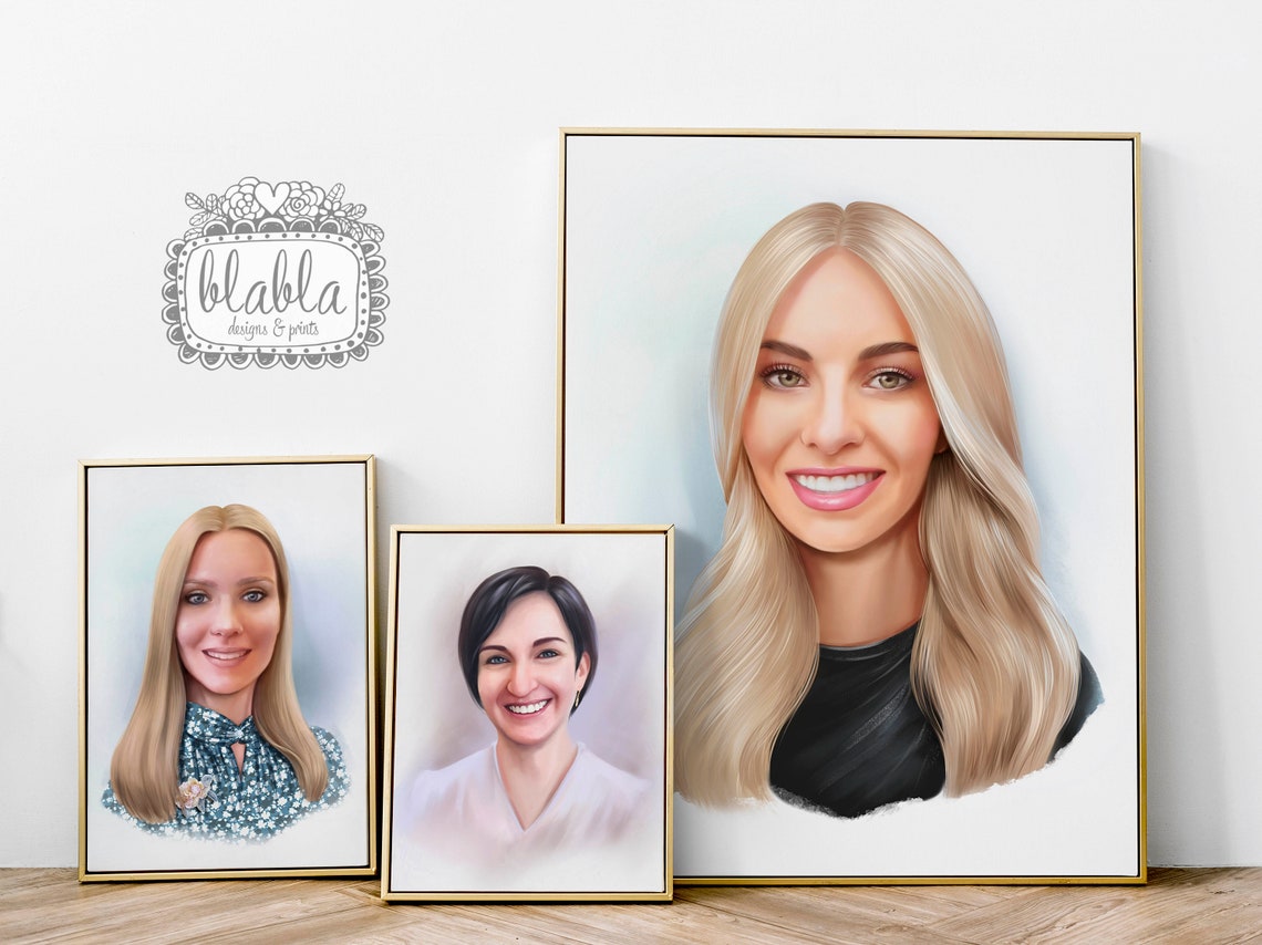 Custom Portrait Gift Portrait Form Photo Portrait Custom Artwork Personalised Birthday Gift - Image 2