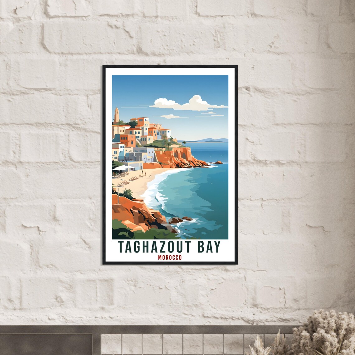 Taghazout Bay Morocco Travel Poster, World Art - Image 3