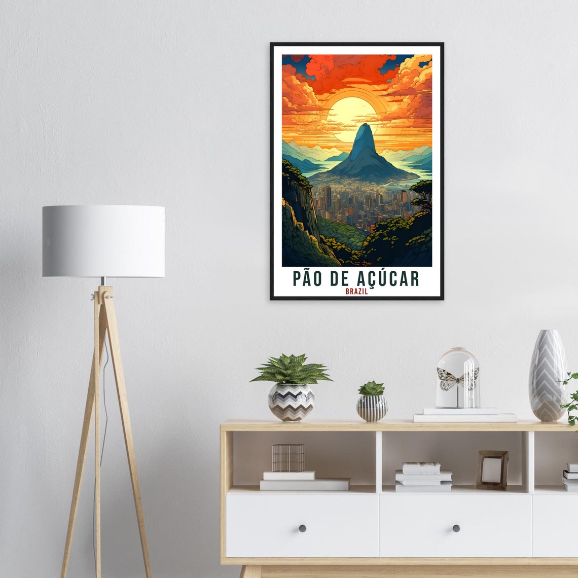 Pao de Acucar Brazil Sugarloaf Mountain Sunset Cityscape Poster - Image 4