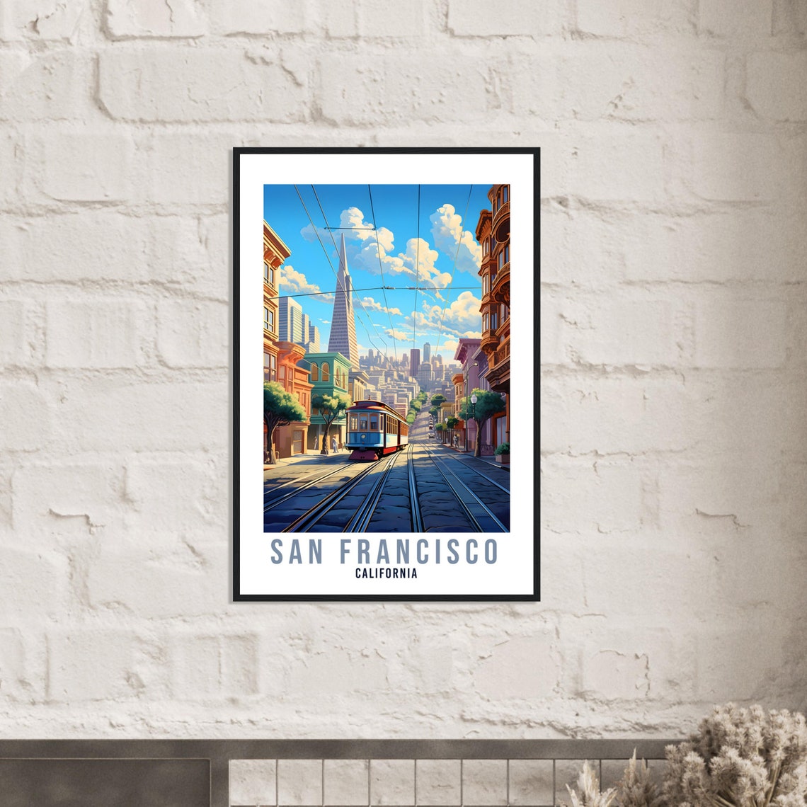 San Francisco Travel Print Wall Art San Francisco Street Wall Hanging Travel Poster San Fran Usa Home Decor United States Gift Travel Art - Image 3