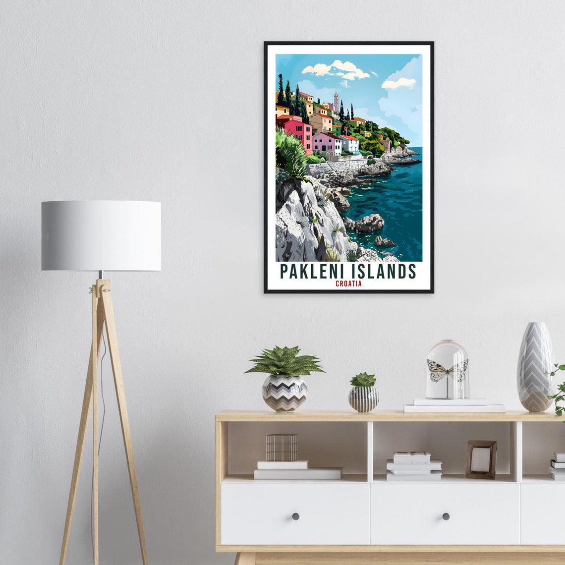 Pakleni Islands Croatia Rocky Coast Sail Retreat Travel Poster - Image 2