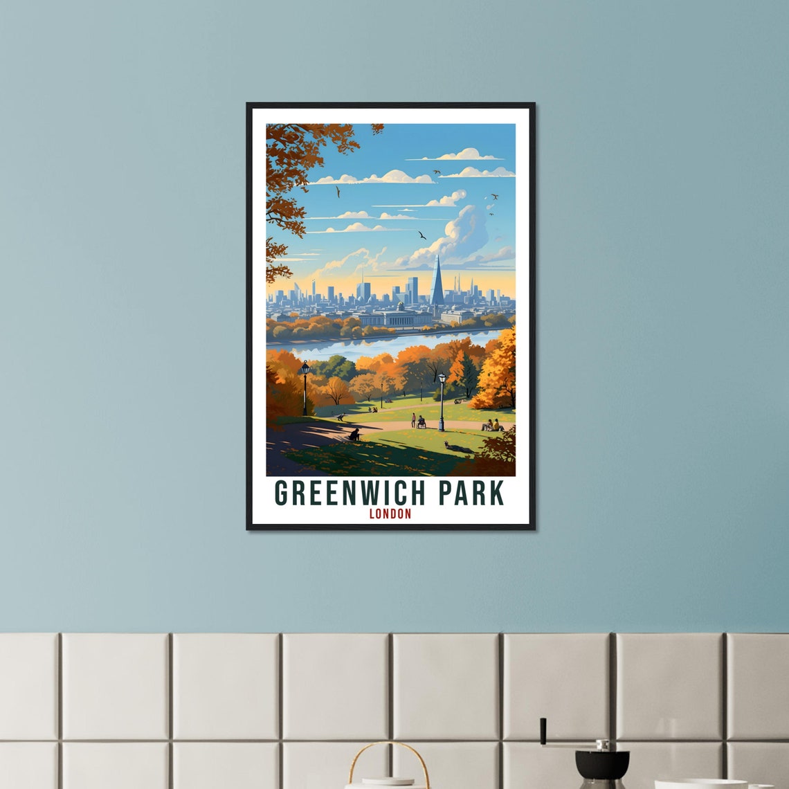 Greenwich Park London Travel Print English Wall Art Wall Hanging Travel Art Gift Greenwich Travel Poster London City Artwork Art Lover Gift - Image 2