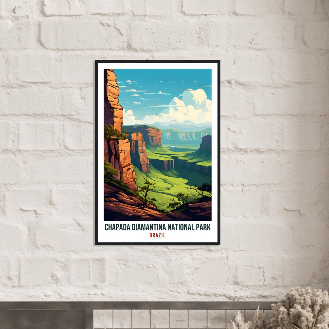 Chapada Diamantina Travel Print Wall Art Chalten Brazil Wall Hanging Artwork Art Gifts Travel Poster Brazil National Park Art Lover Gift - Image 2