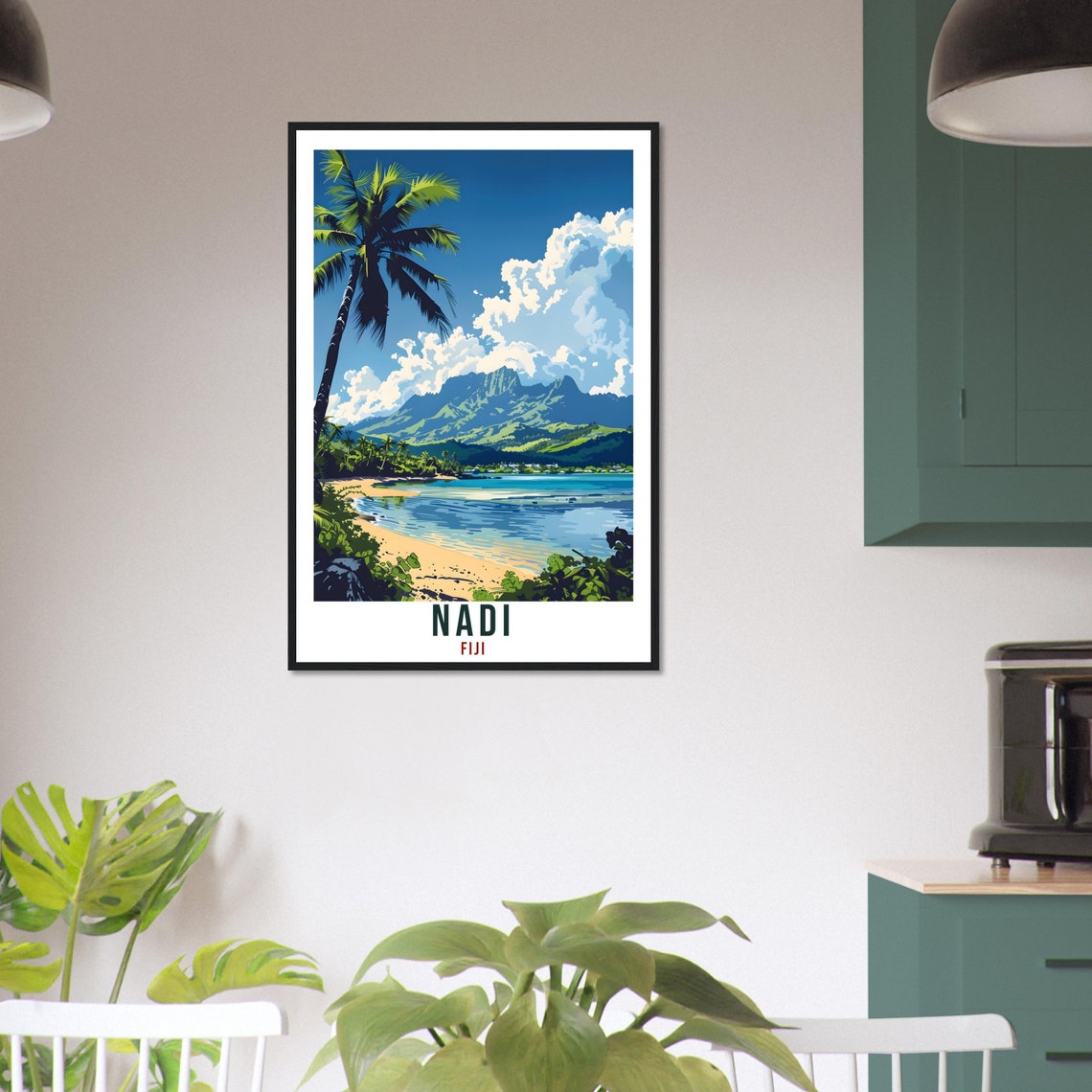 Nadi Fiji Travel Print Fiji Wall Art Wall Hanging Home Dcor Nadi Gift Fiji Islands Landmark Artwork Travel Art Nadi Fijian Travel Poster - Image 3