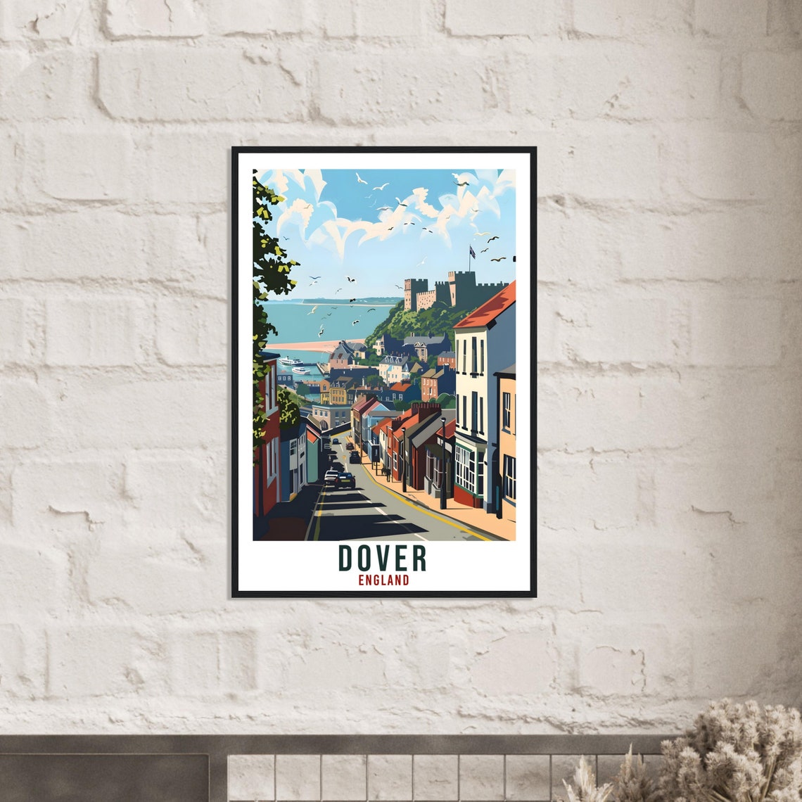 Historic Dover Castle England Harbor Seaside Town Travel Poster - Image 2