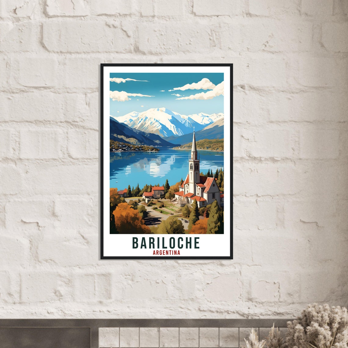 Bariloche Travel Poster Wall Art Bariloche Argentina City Landscape Artwork Bariloche Art Gifts Bariloche Travel Print Argentinian Art Lover - Image 3
