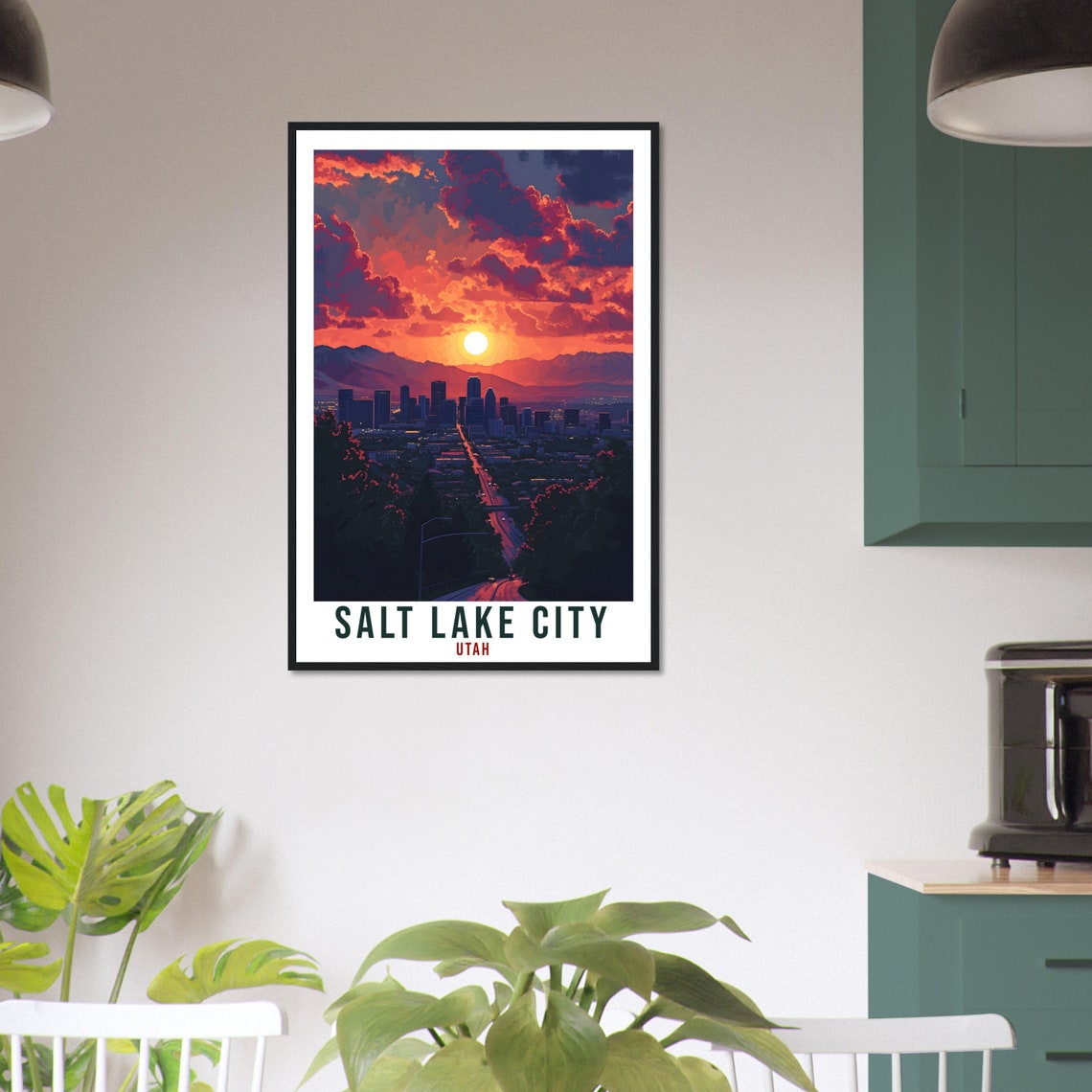 Salt Lake City Travel Print Utah Home Decoration Usa City Wall Art Gift Wall Hanging Art Lover Utah Artwork Salt Lake City Travel Poster - Image 4