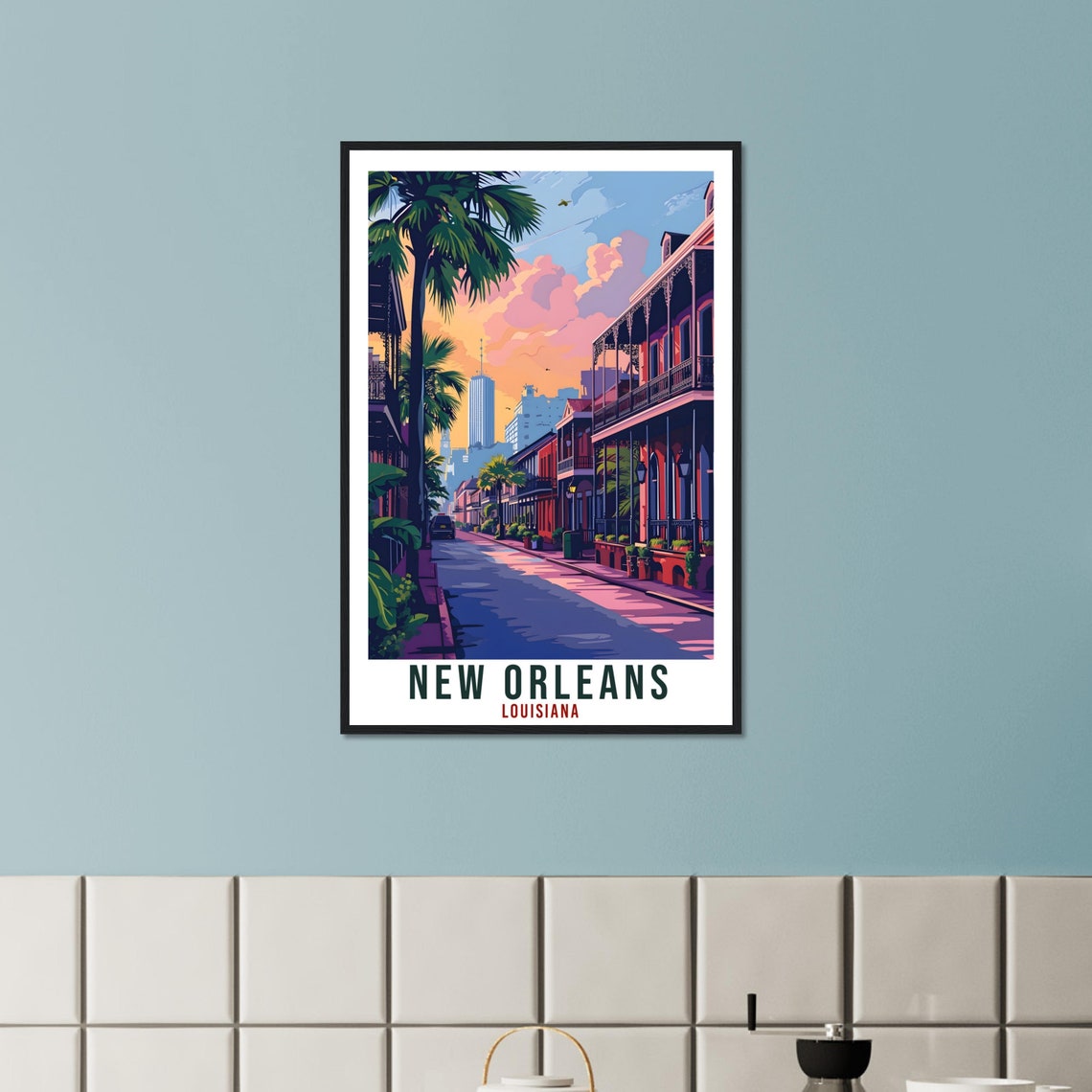 New Orleans Travel Print Louisiana Home Decoration Usa City Wall Art Gift Wall Hanging Art Lover Louisiana Artwork New Orleans Travel Poster - Image 3