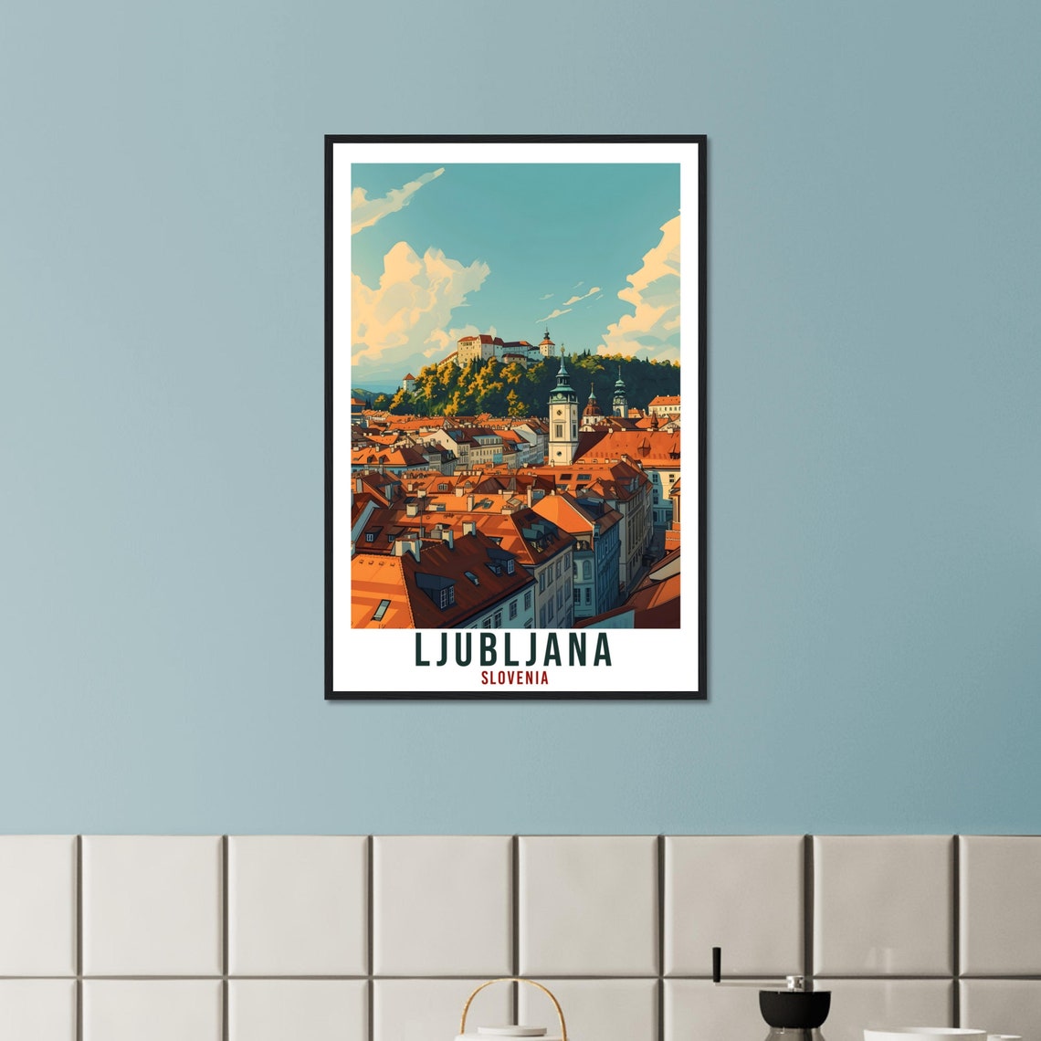 Ljubljana Slovenia Travel Print Wall Art Ljubljana Wall Hanging Home Dcor Gift Art Lovers Slovenia Artwork Gift Print Ljubljana City Poster - Image 3