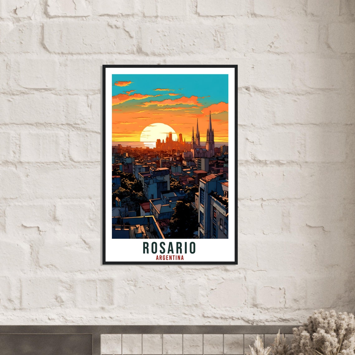 Rosario Travel Print Wall Art Rosario Argentina City Landscape Artwork Rosario Art Gifts Rosario Travel Poster Argentinian Art Lovers Gift - Image 4