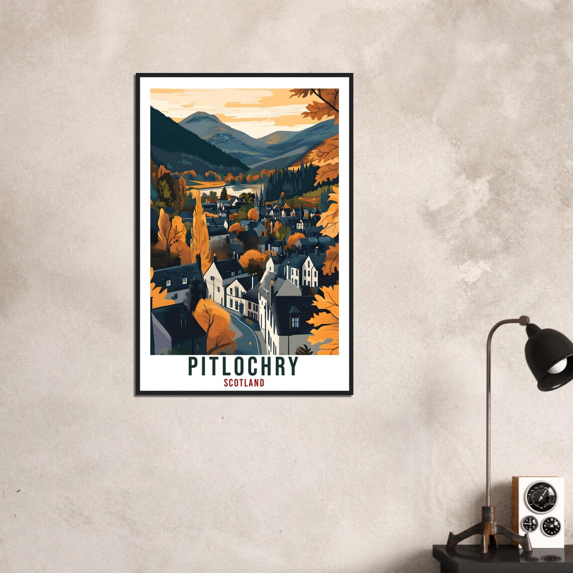 Pitlochry Travel Poster, Scotland Home Decor - Image 3