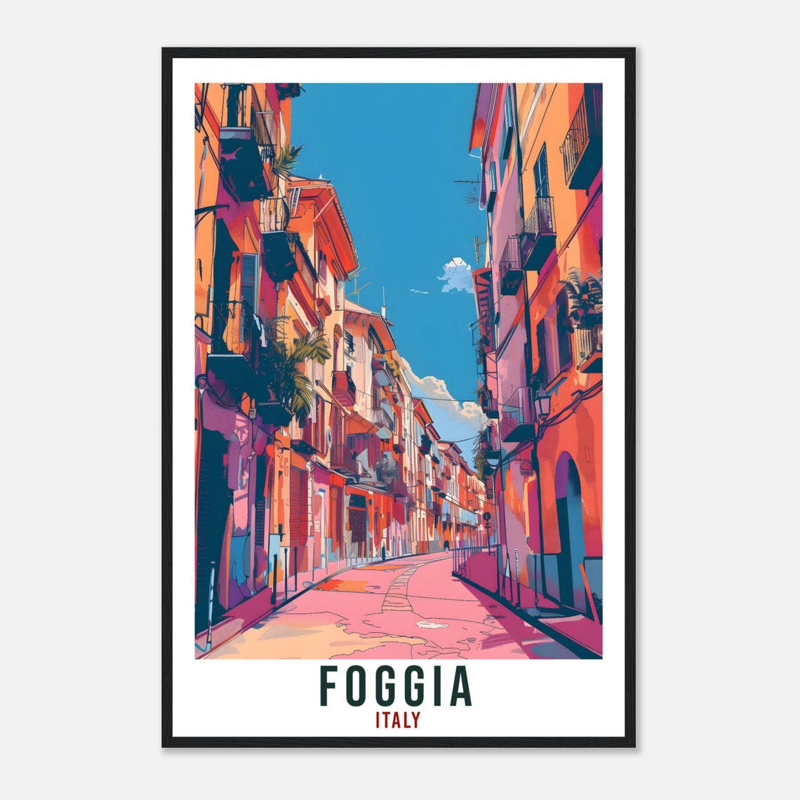 Foggia Travel Print Italy Wall Art Foggia Wall Hanging Home Living Dcor Foggia Gift Art Lovers Italy Artwork Gift Italian Travel Poster - Image 4