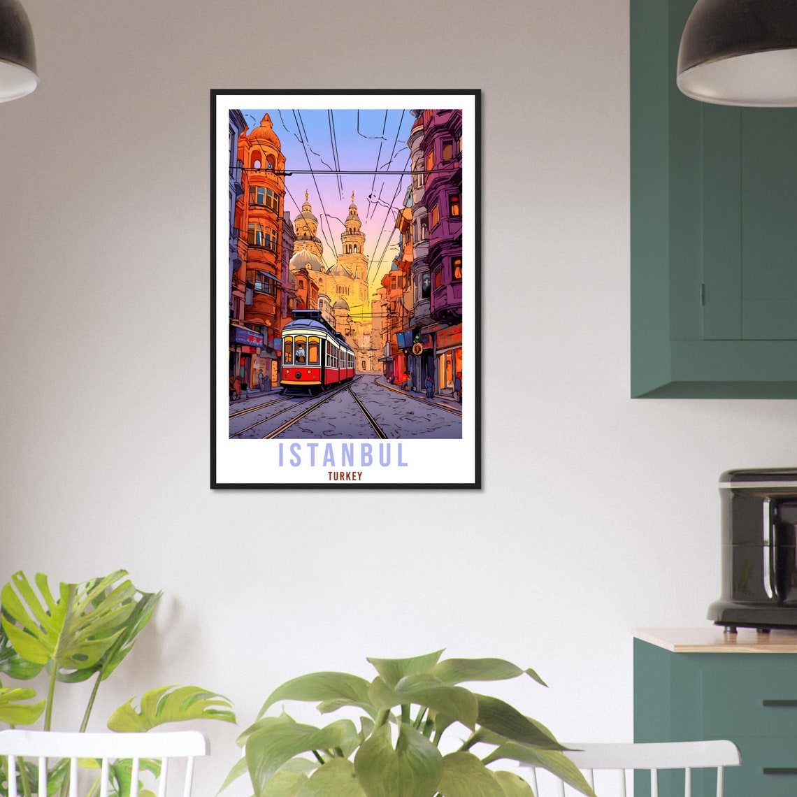 Istanbul Travel Poster Vintage Style Street Art Istanbul Print Turkey Travel Art Istanbul Gift City Wall Hanging Turkish Home Decor - Image 2